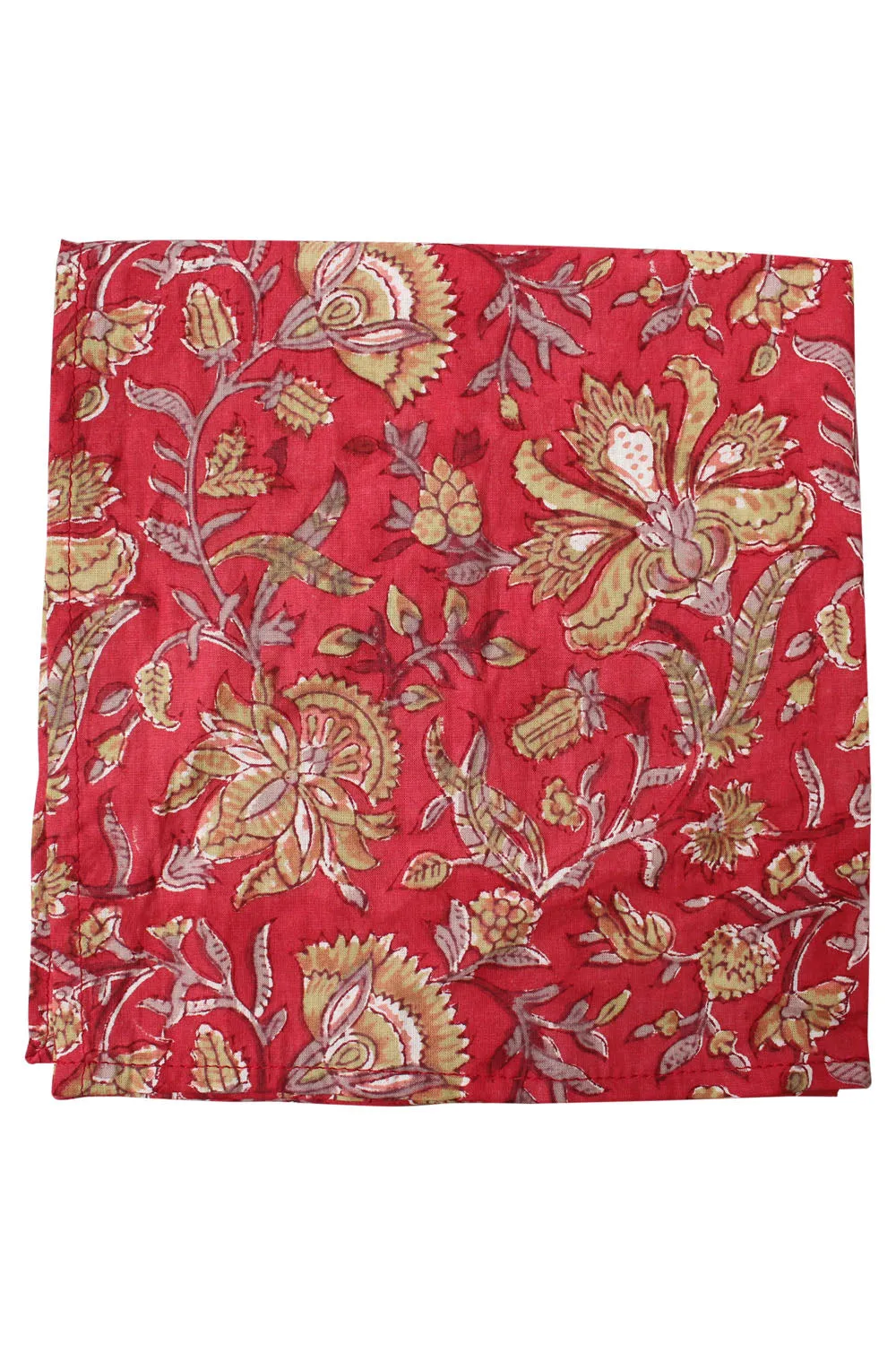 Hand Block Print Indian Rectangular Tablecloth with Napkins 100%cotton Floral Kitchen Linen