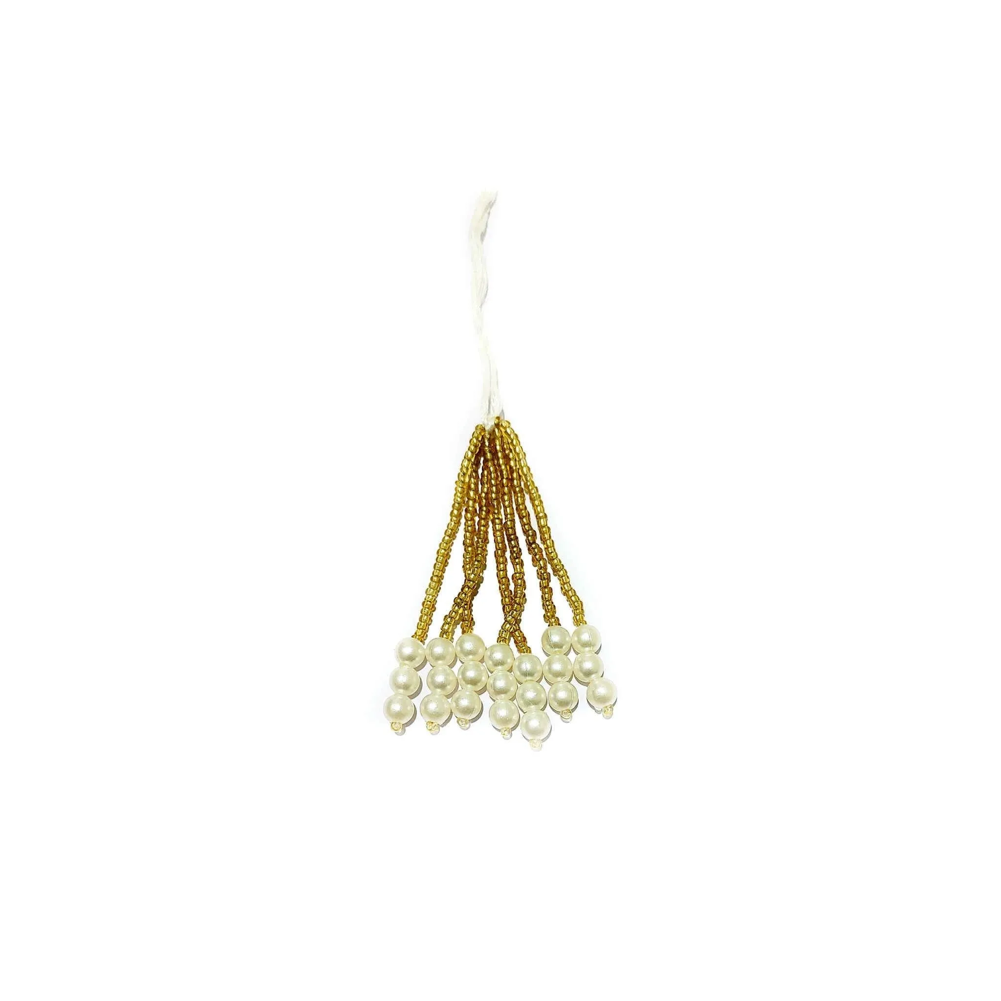 Handmade Long Cheed Thread Pearl Beads Craft, Jewelry Fringe Tassel - 11883