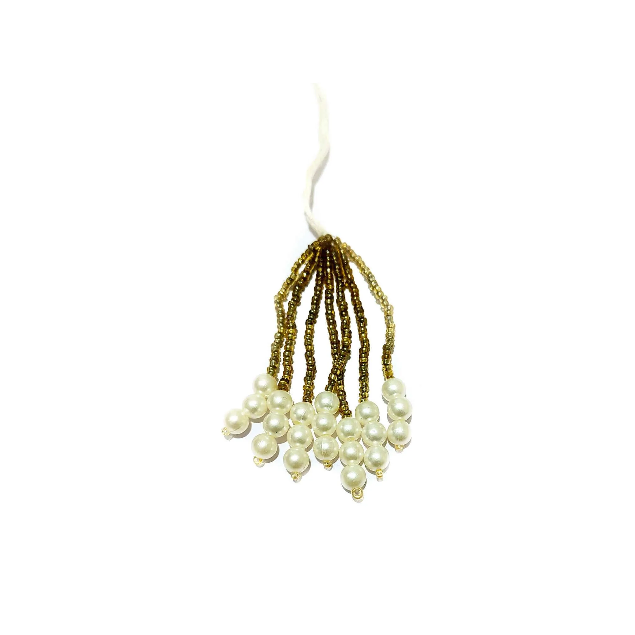 Handmade Long Cheed Thread Pearl Beads Craft, Jewelry Fringe Tassel - 11883