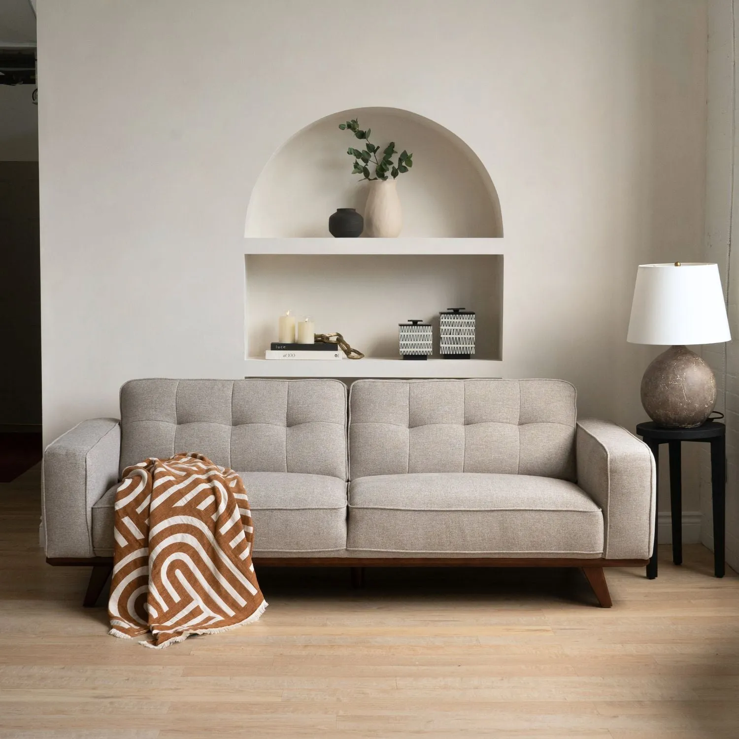 Premium Harbord Pebble Sand-Colored Sofa