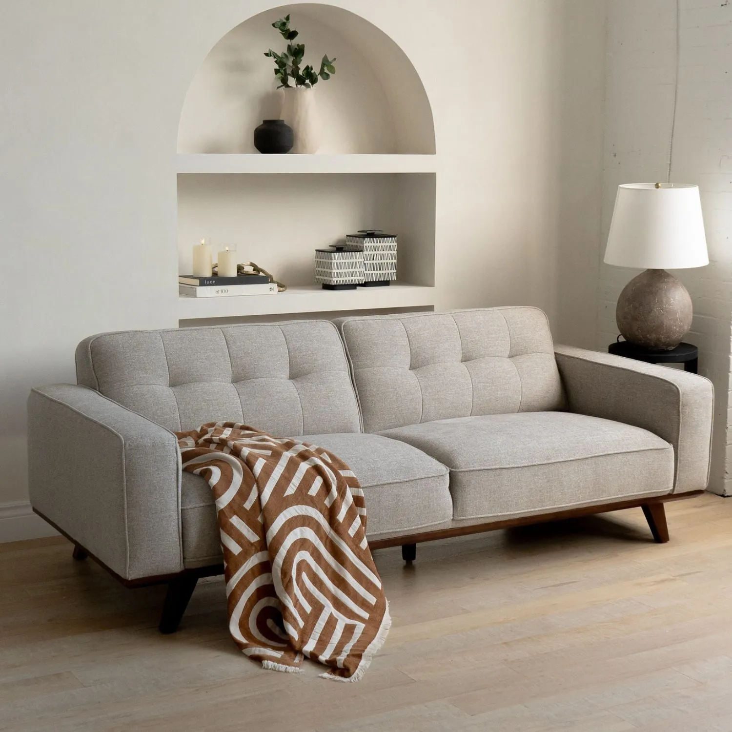 Premium Harbord Pebble Sand-Colored Sofa