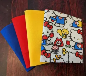 Hello Kitty and Solid Colored Fat Quarter Bundle I Cotton Fabric