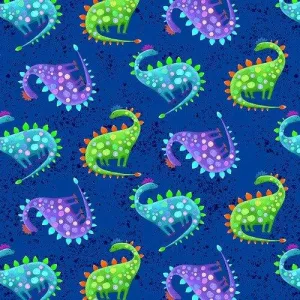 Henry Glass Stegosaurus Fabric Dinosaur Kingdom