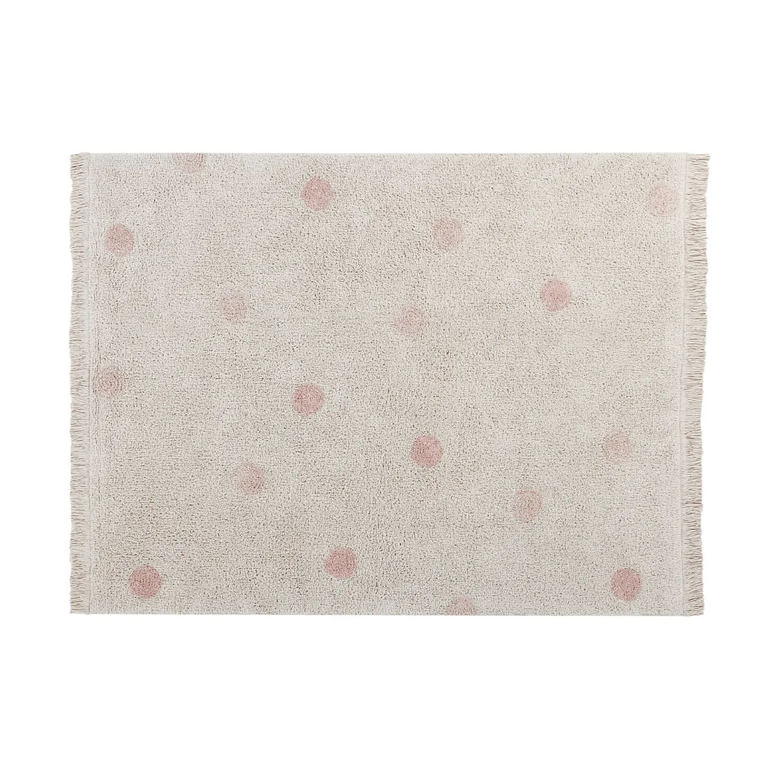 Hippy Dots Washable Rug - Vintage Nude