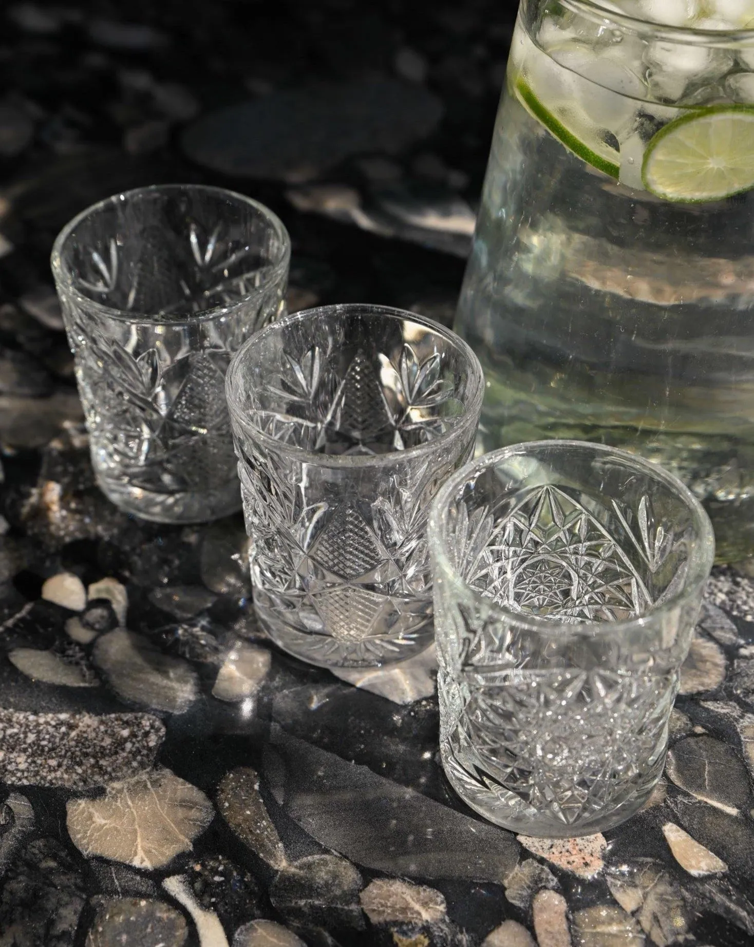 Hobstar Tumbler Glass