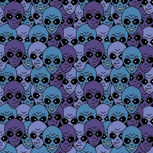 I Want to Believe Collection Pack Terrestrials Purple Cotton