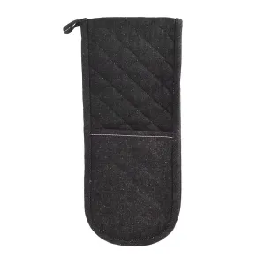 Industrial Double Oven Mitt Black Denim