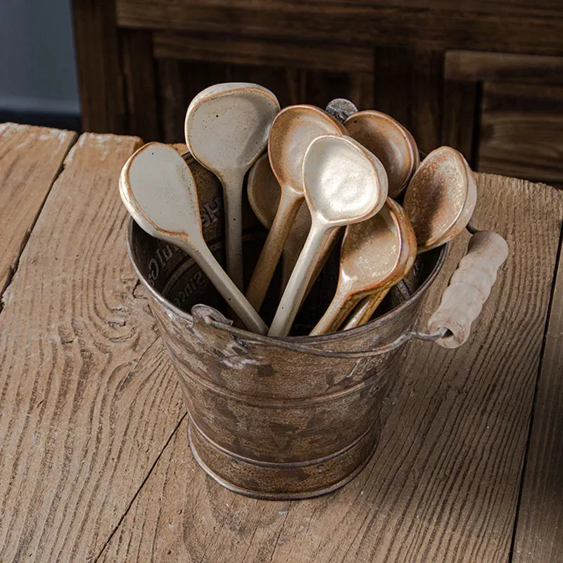 Japanese Ceramic Stoneware Spoon