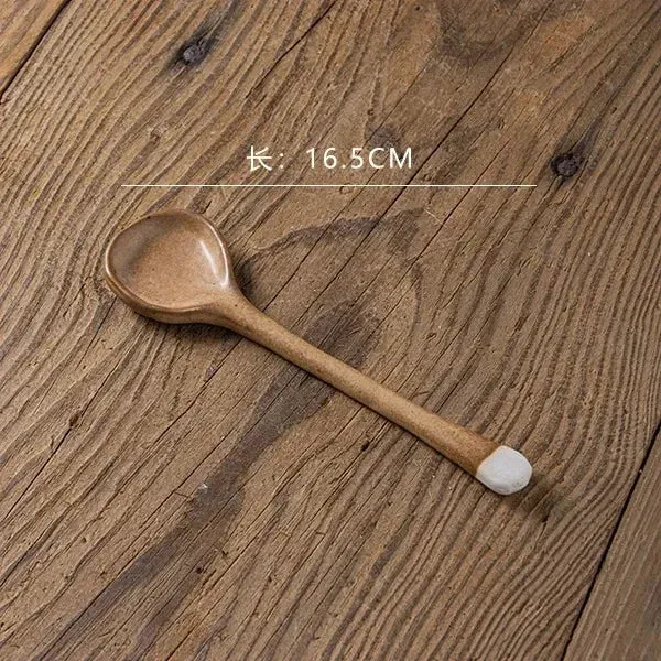 Japanese Ceramic Stoneware Spoon