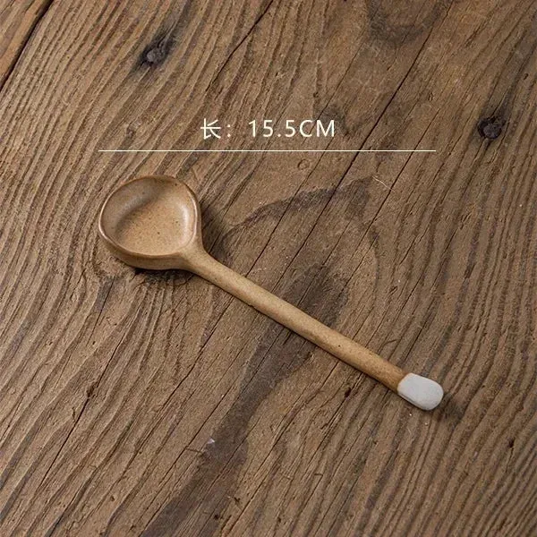 Japanese Ceramic Stoneware Spoon