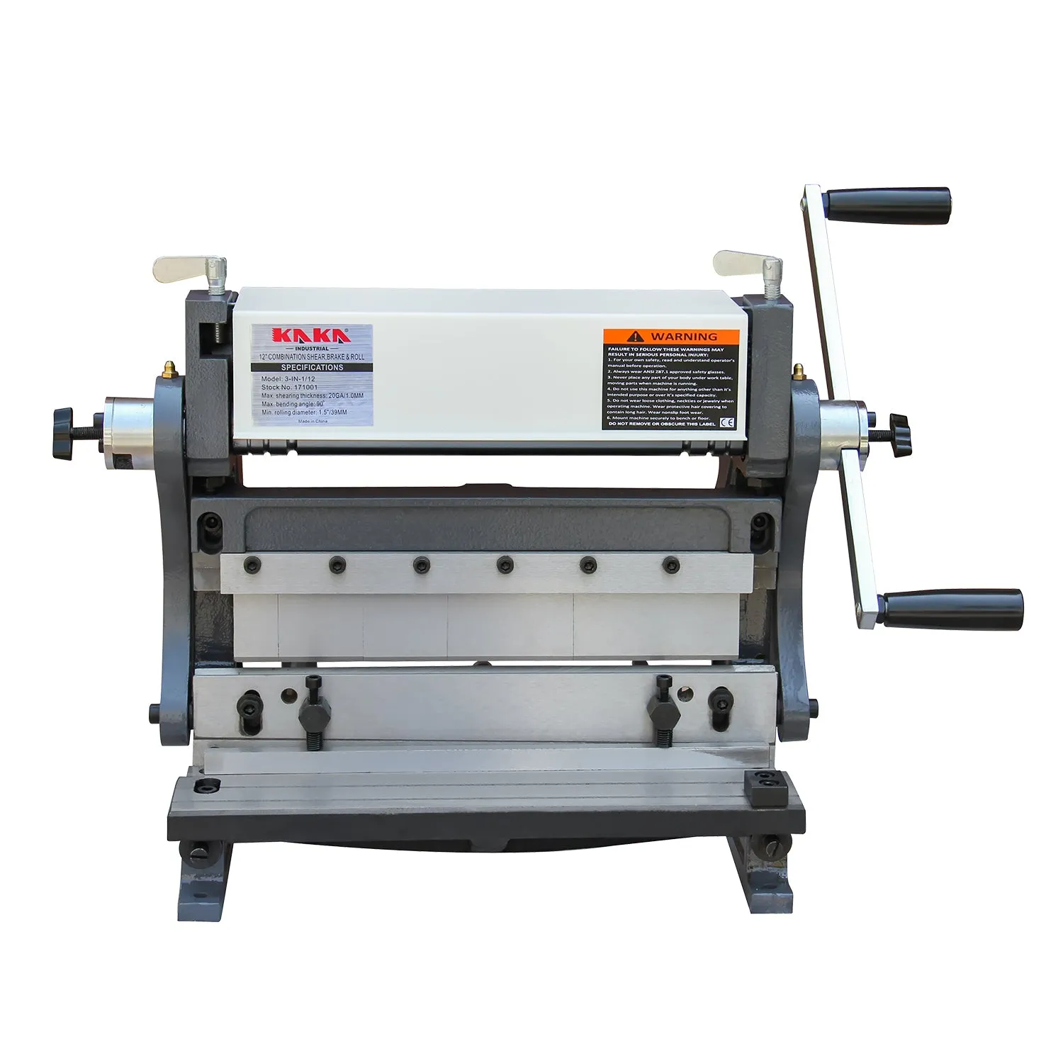 KANG Industrial 3-In-1/12, 305mm Combination Sheet Metal Brake, Shear Press Brake 1.0mm Capacity