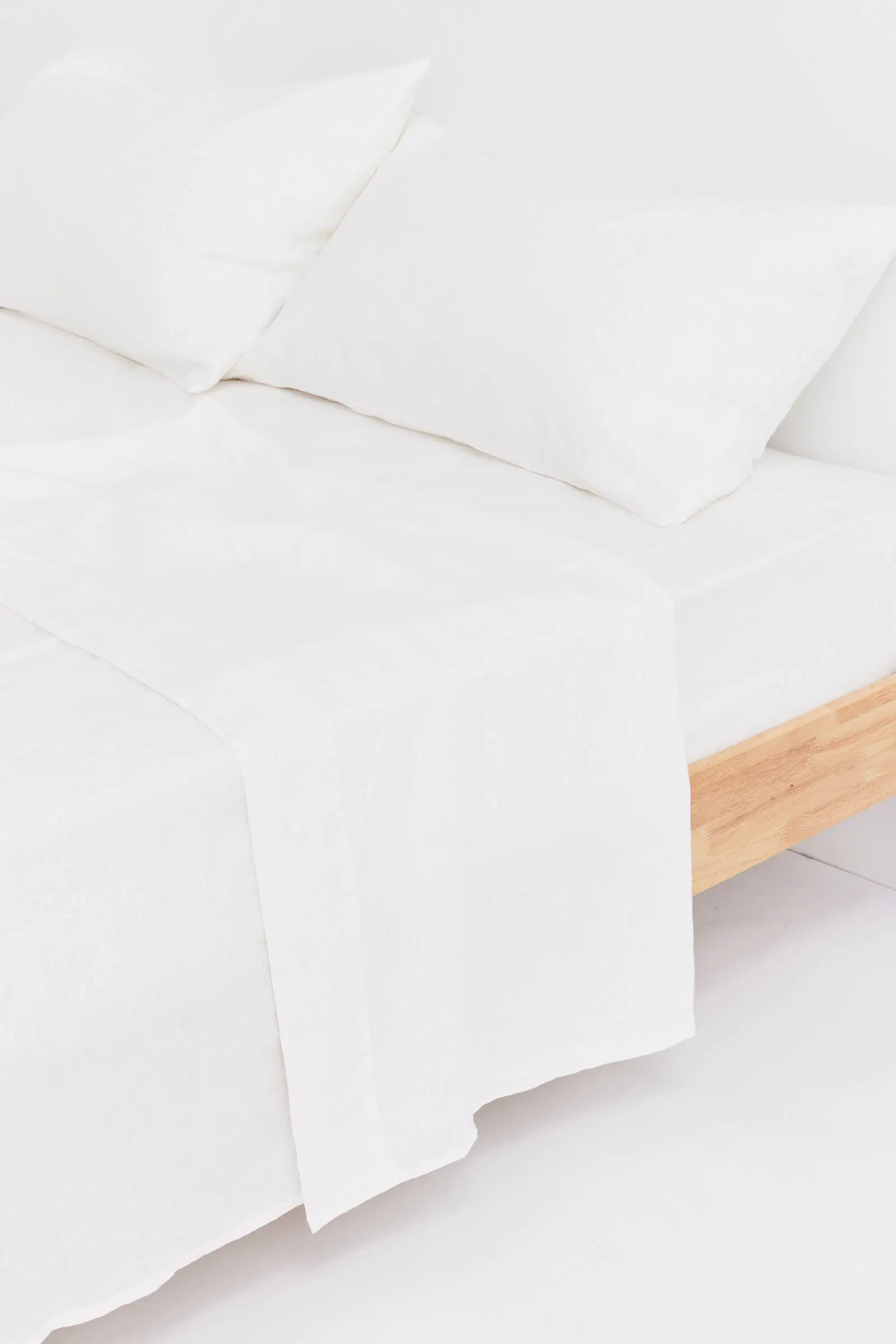 Linen Fitted Sheet White