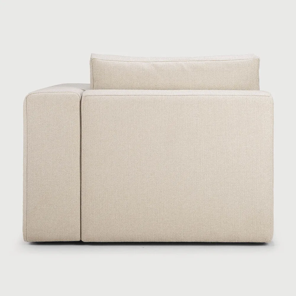 Mellow Sofa End Seater Left Arm - Off White