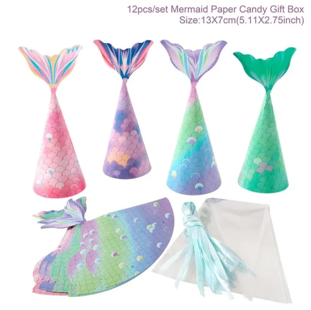 Mermaid Disposable Tableware Party Decoration Tableware