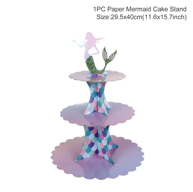 Mermaid Disposable Tableware Party Decoration Tableware