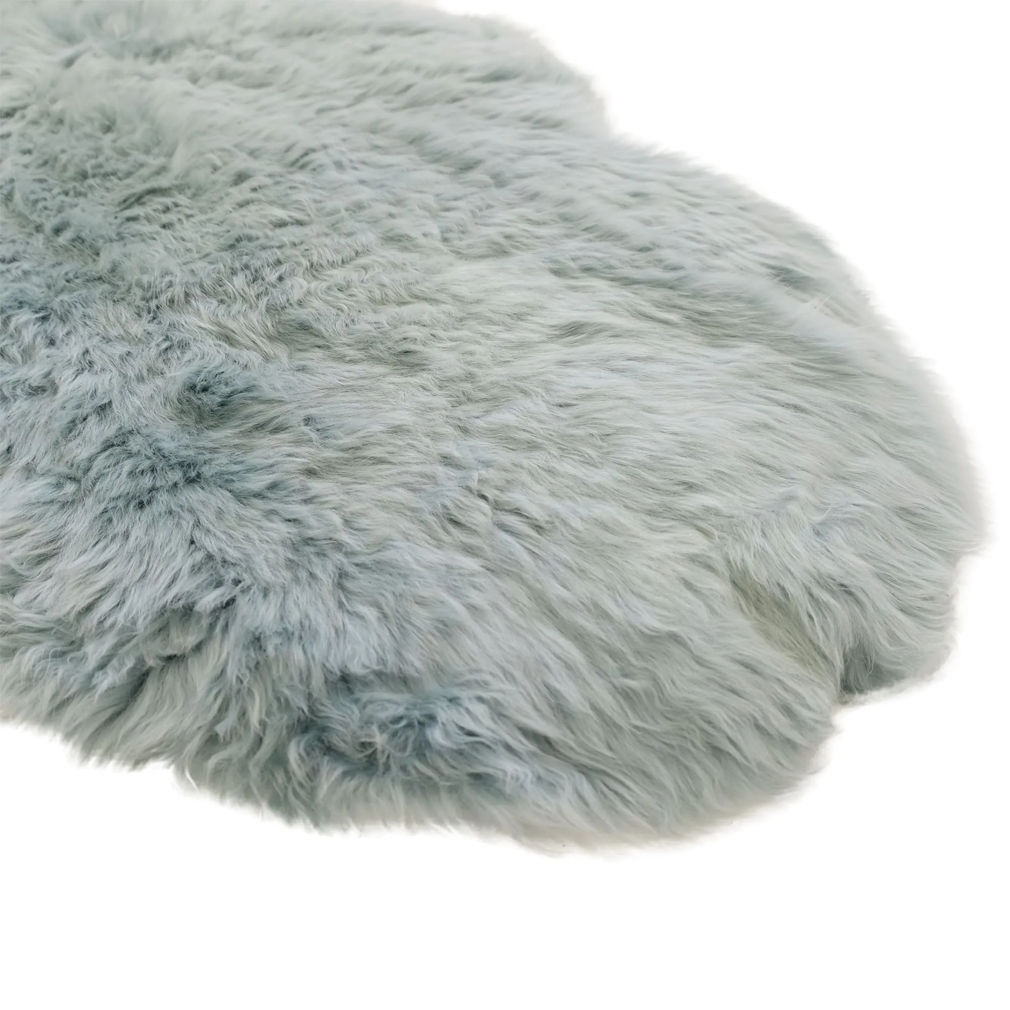 Mint Green - Double Length (180 x 65cm) - Long Wool Sheepskin Rug - Australian Merino Sheepskin