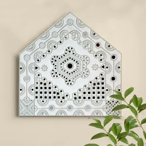 Mud Hut White Sparkle Handmade Wall Hanging