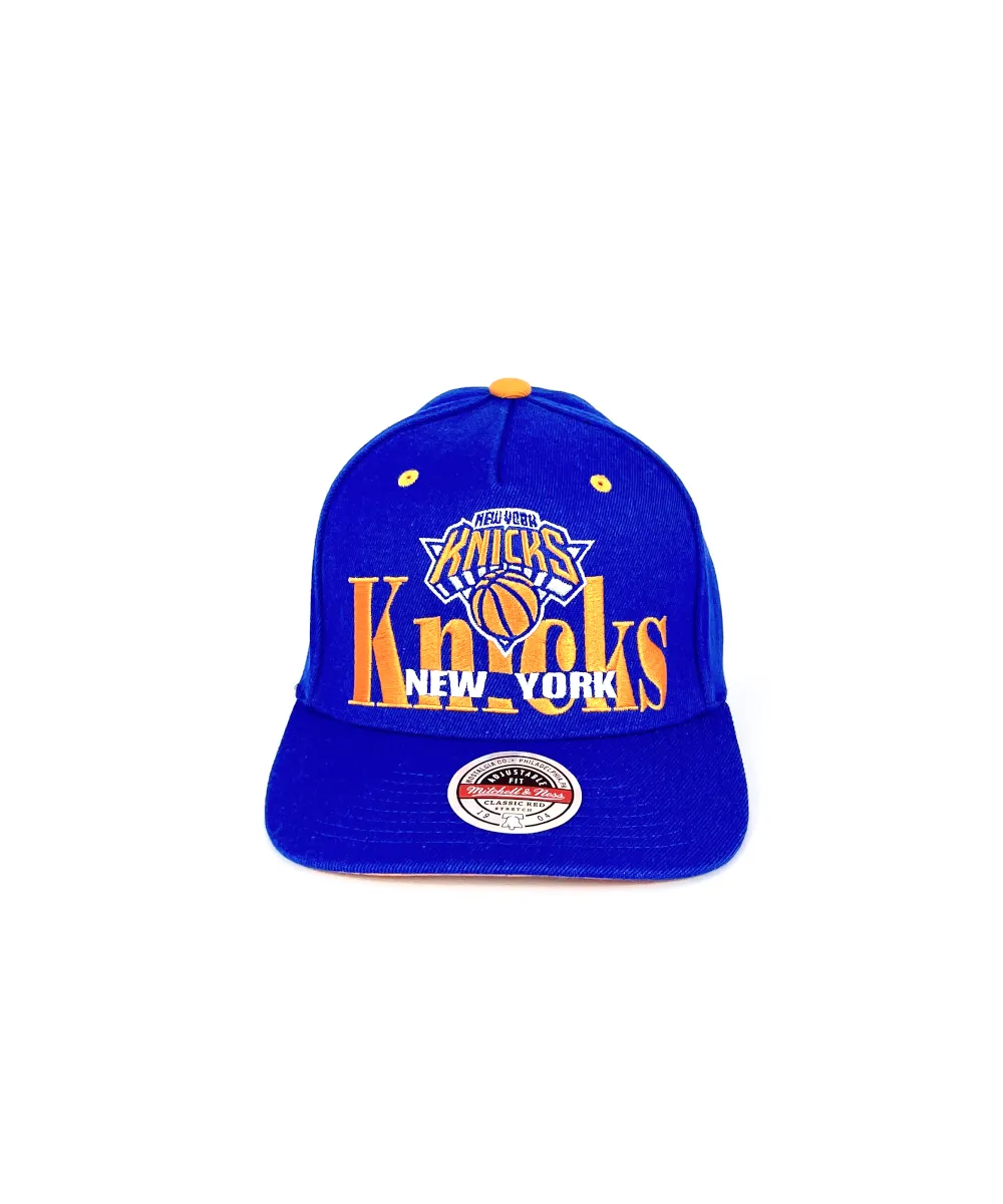 NY Knicks Team On Top Snapback Hat by Mitchell & Ness