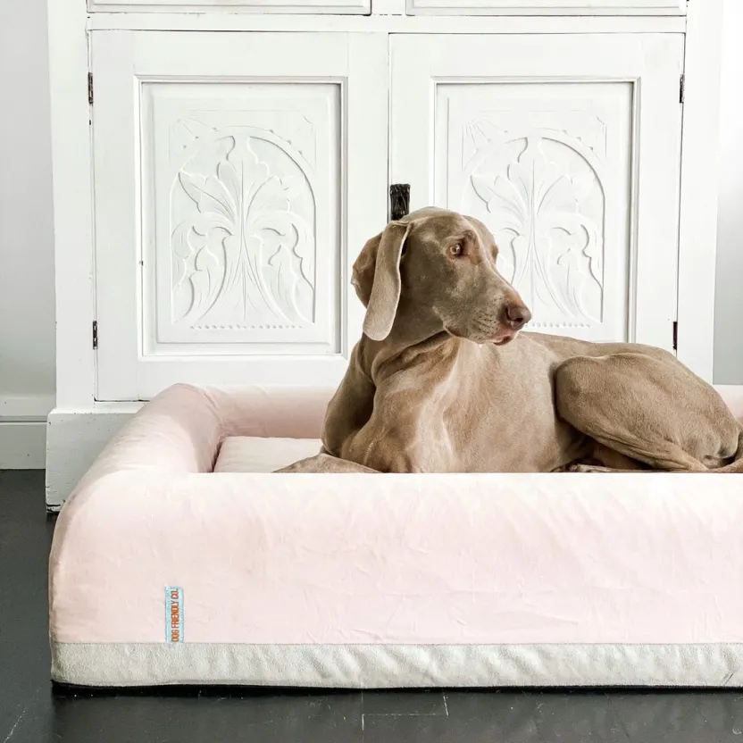 Orthopedic Memory Foam Dog Bed - Pink (Large)