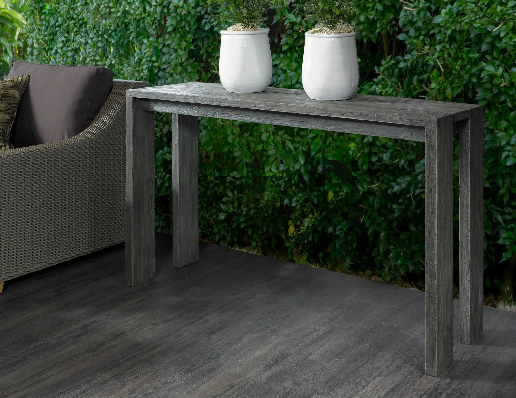 OUTDOOR RALPH RECLAIMED TEAK CONSOLE TABLE