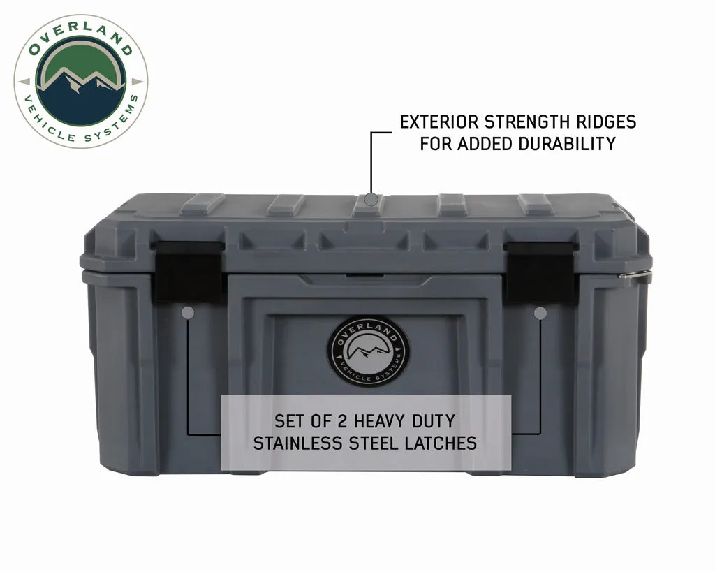 Overland Vehicle Systems D.B.S. - Dark Grey 95 QT Dry Box, Drain, and Bottle Opener