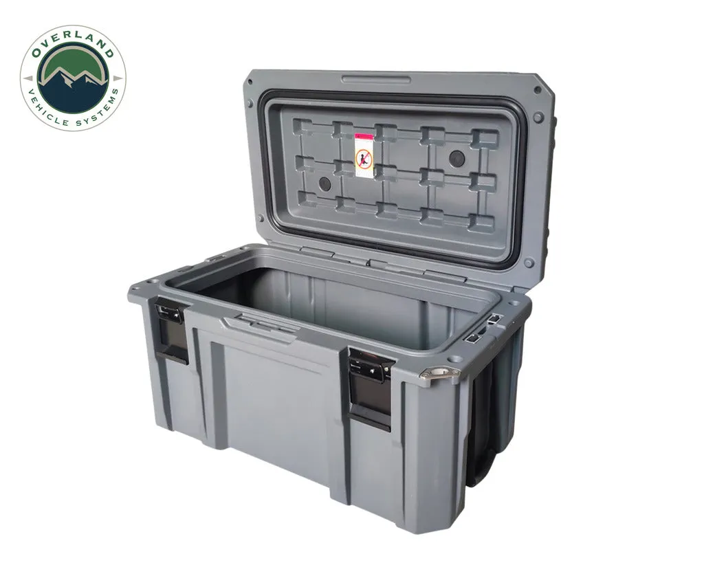 Overland Vehicle Systems D.B.S. - Dark Grey 95 QT Dry Box, Drain, and Bottle Opener