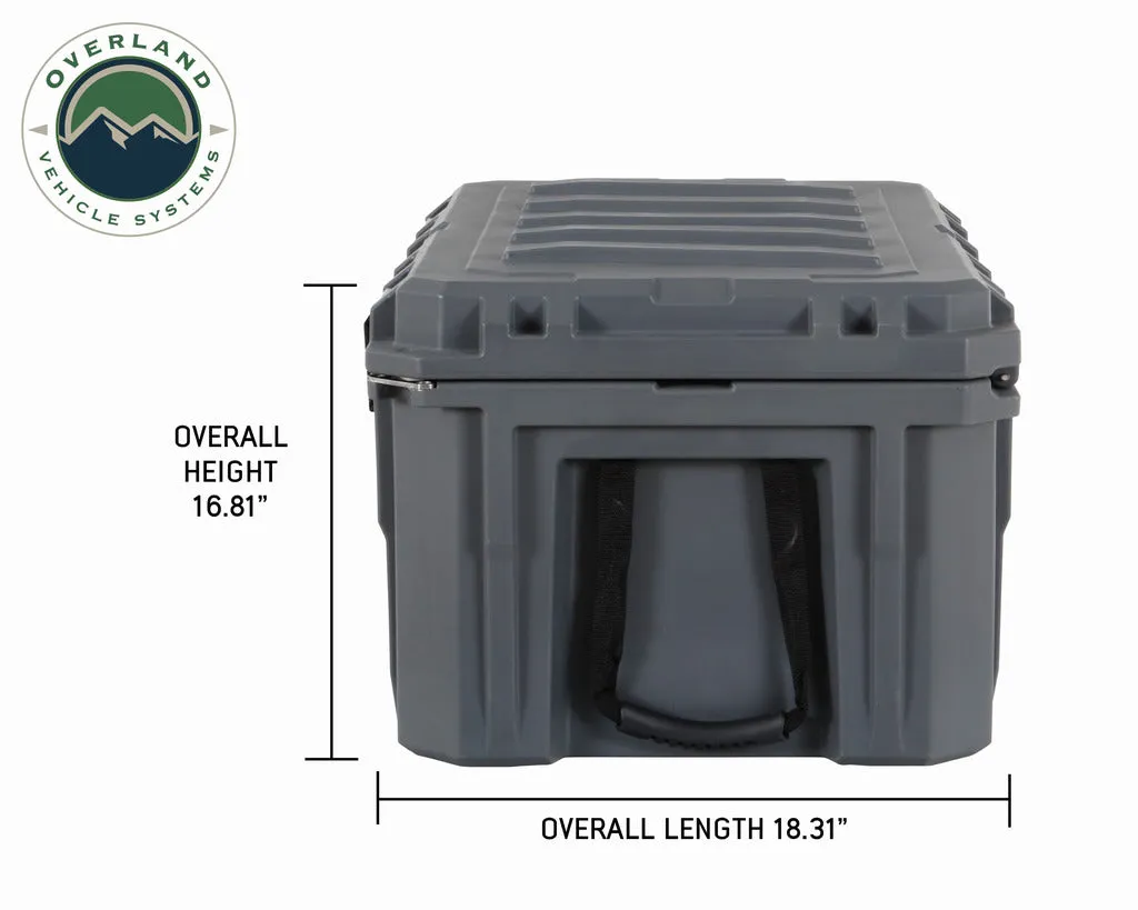 Overland Vehicle Systems D.B.S. - Dark Grey 95 QT Dry Box, Drain, and Bottle Opener