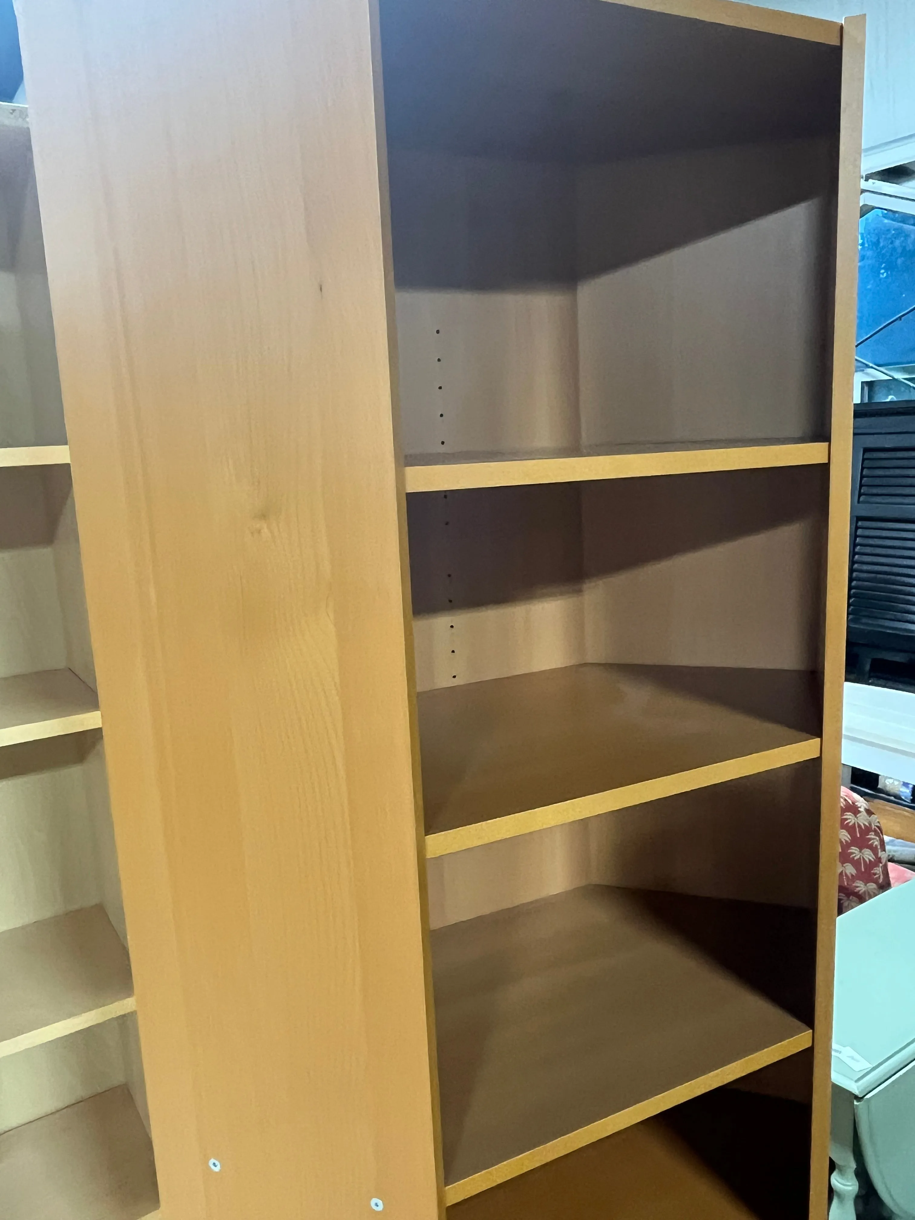 Particle Board Bookcase with Adjustable Shelves