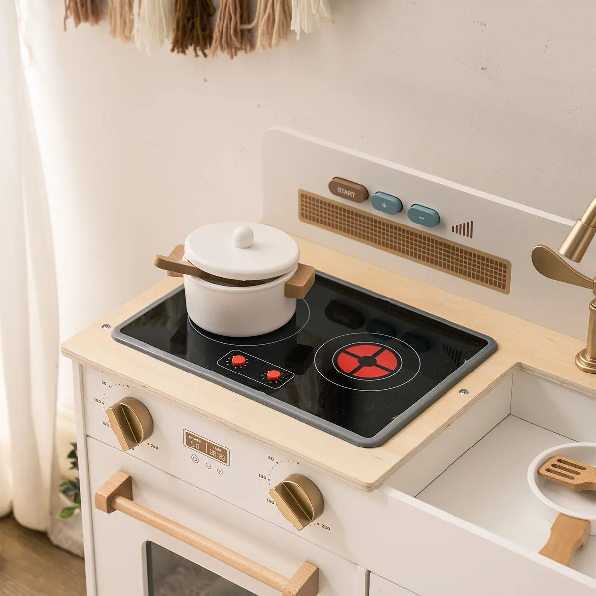 ROBUD Deluxe Montessori-Inspired Wooden Play Kitchen for Children