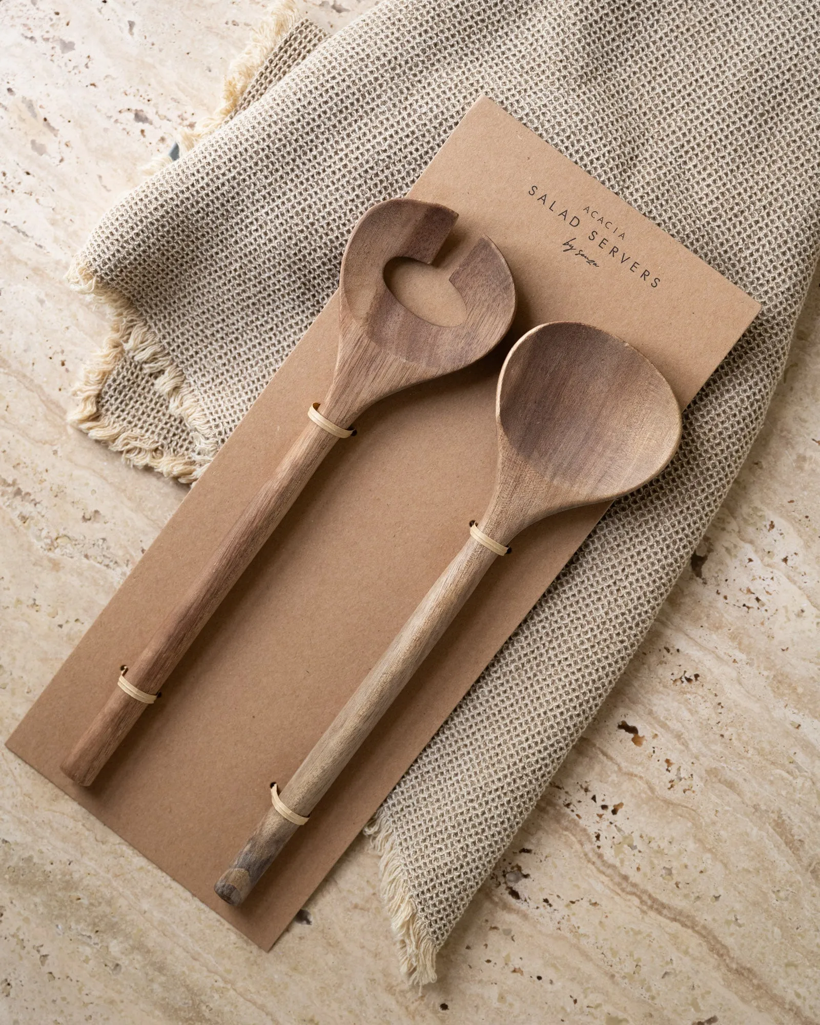 Salad Server Acacia Wood