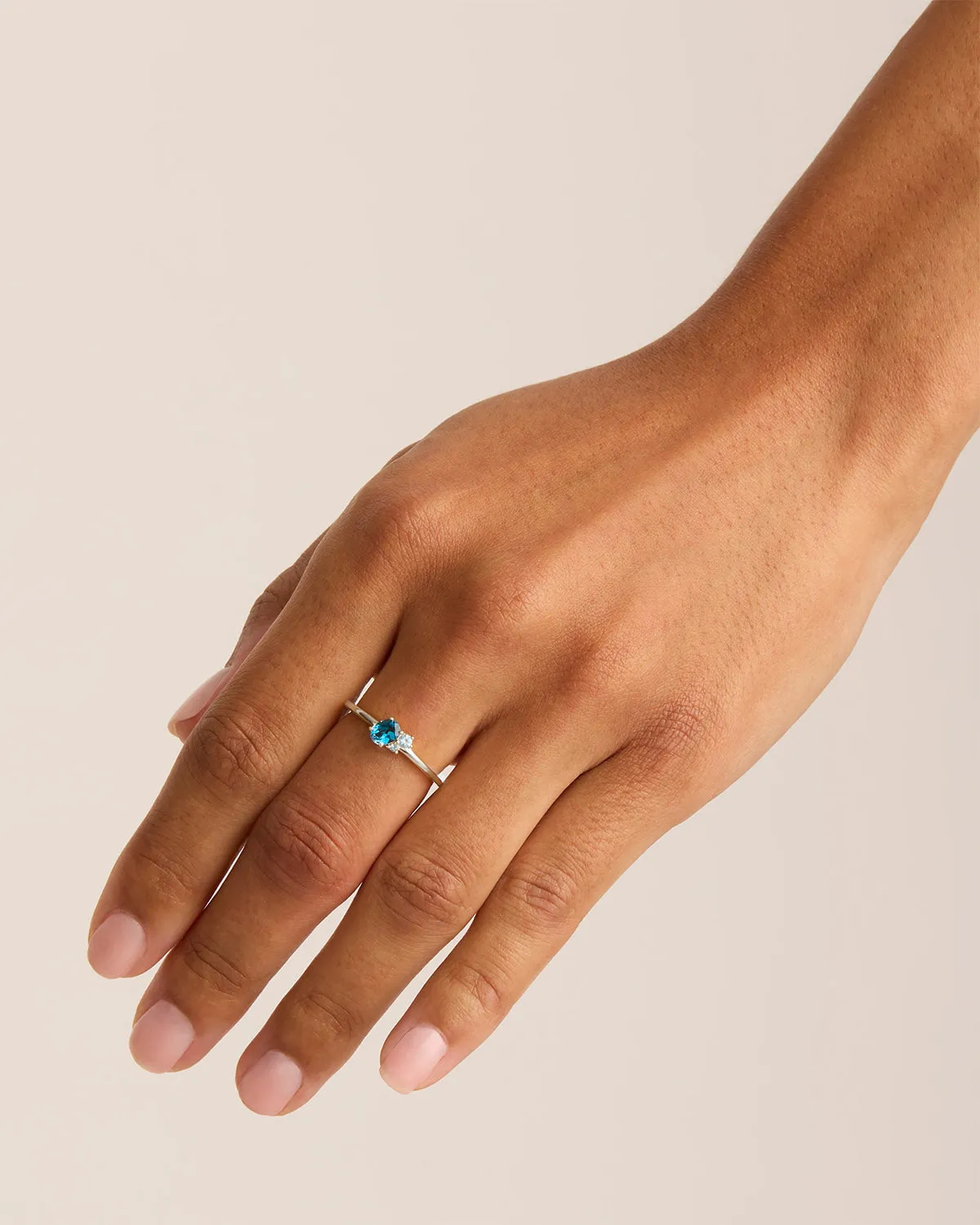 Sterling Silver Kindred Birthstone Ring - December