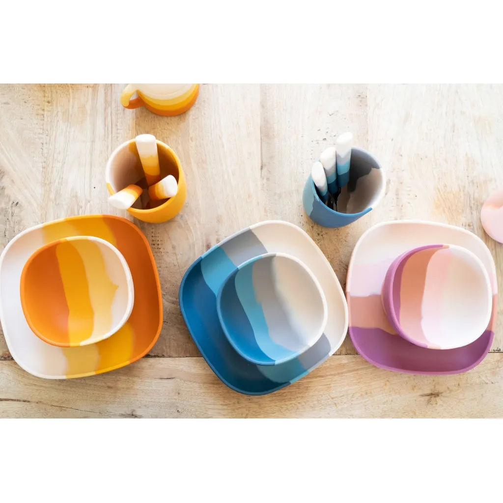 Suction Silicone Plate | Color Splash Collection - Mauve Rose Ombre