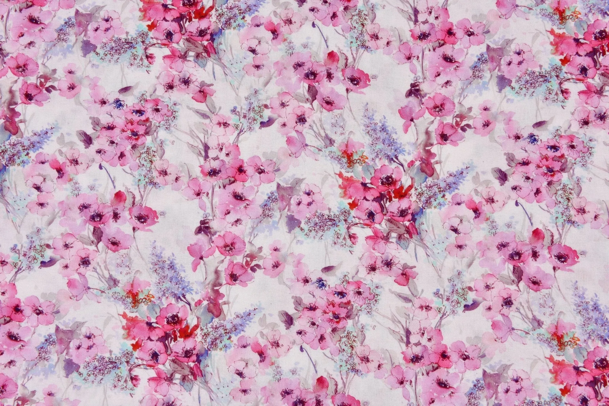 Summer Floral Linen Viscose Lawn Digitally Print Fabric - 208713