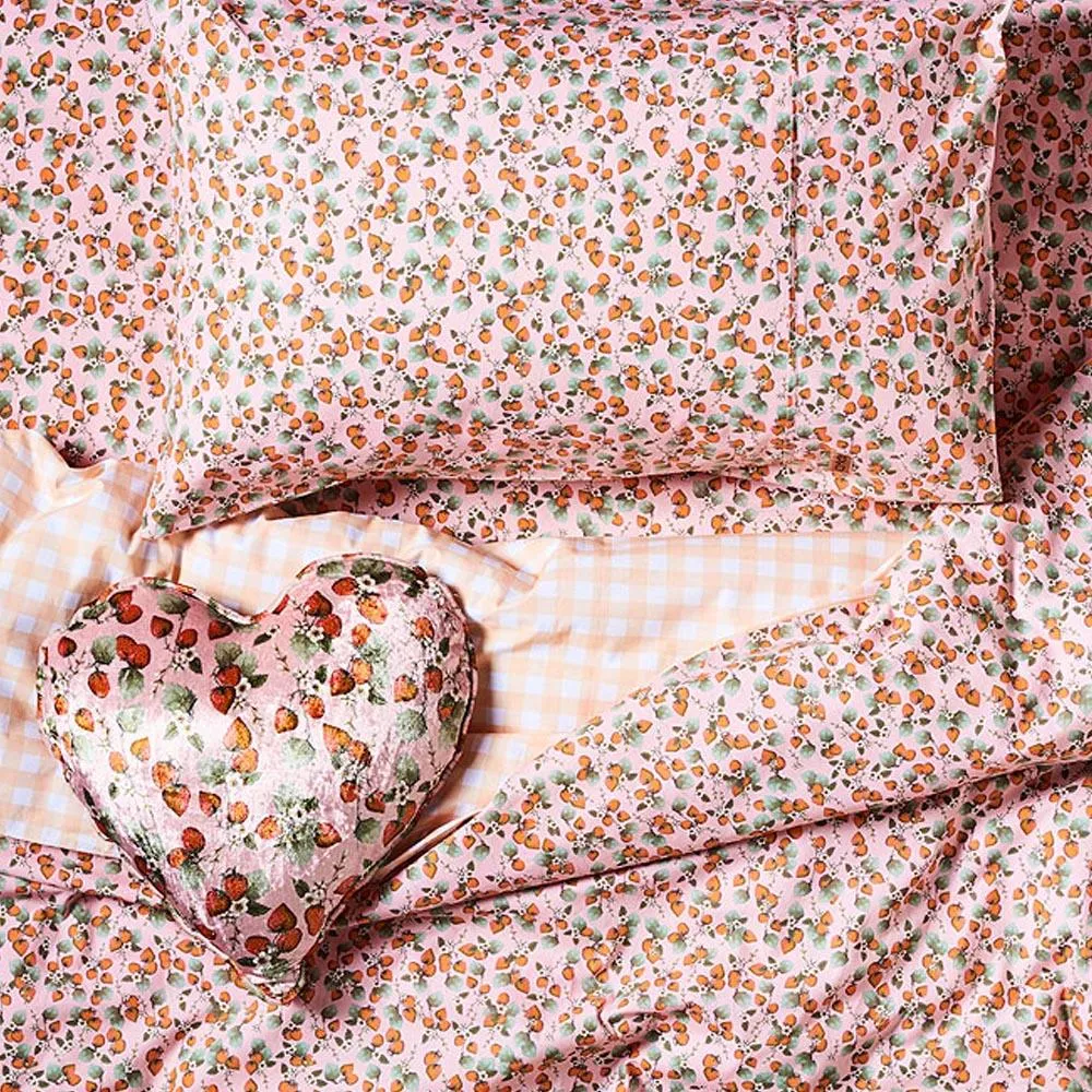 The Patch Peach Cotton Flat Sheet