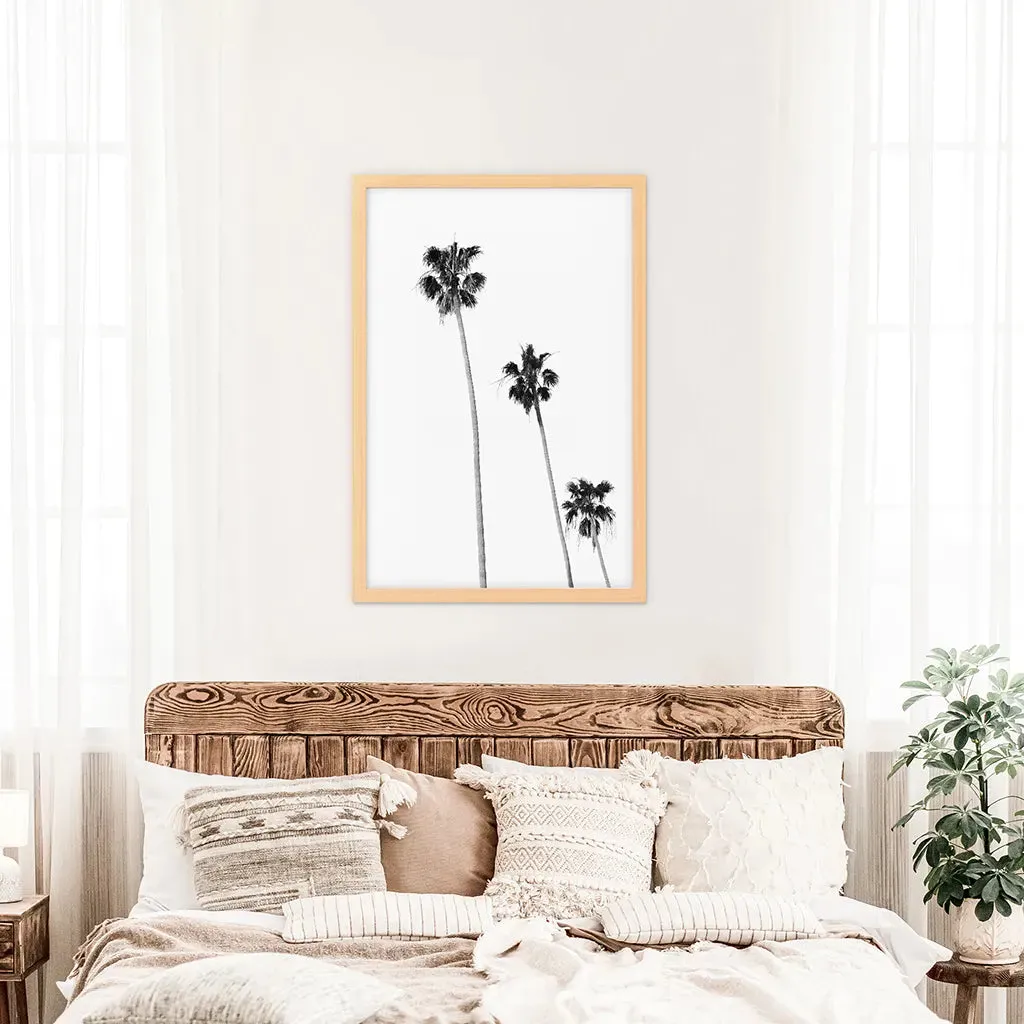 Tropical Black White Palm Trees Wall Decor