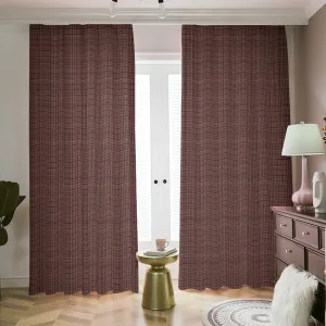 Vampire Art Dark Academia Traditional Brown Tartan Blackout Curtains with Hooks | 265(gsm)