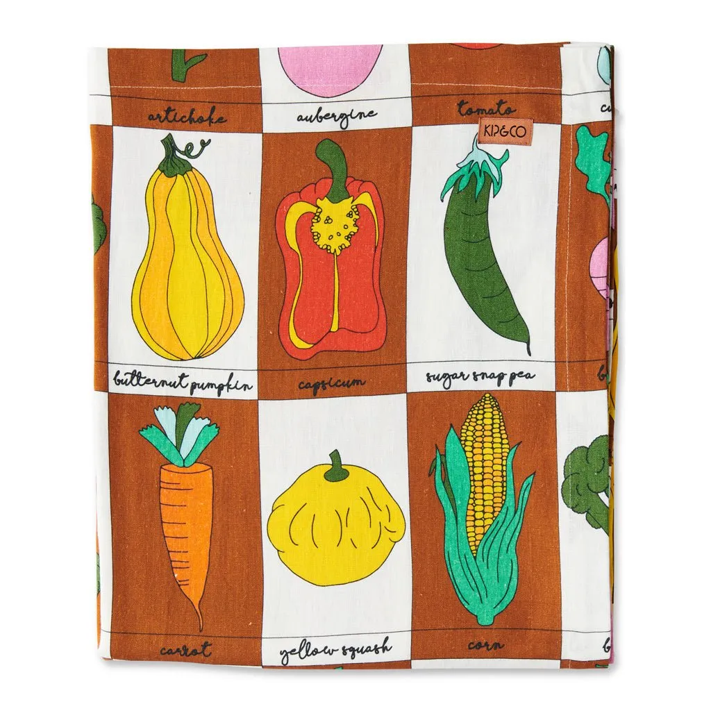 Vegie Box Linen Rectangle Tablecloth One Size