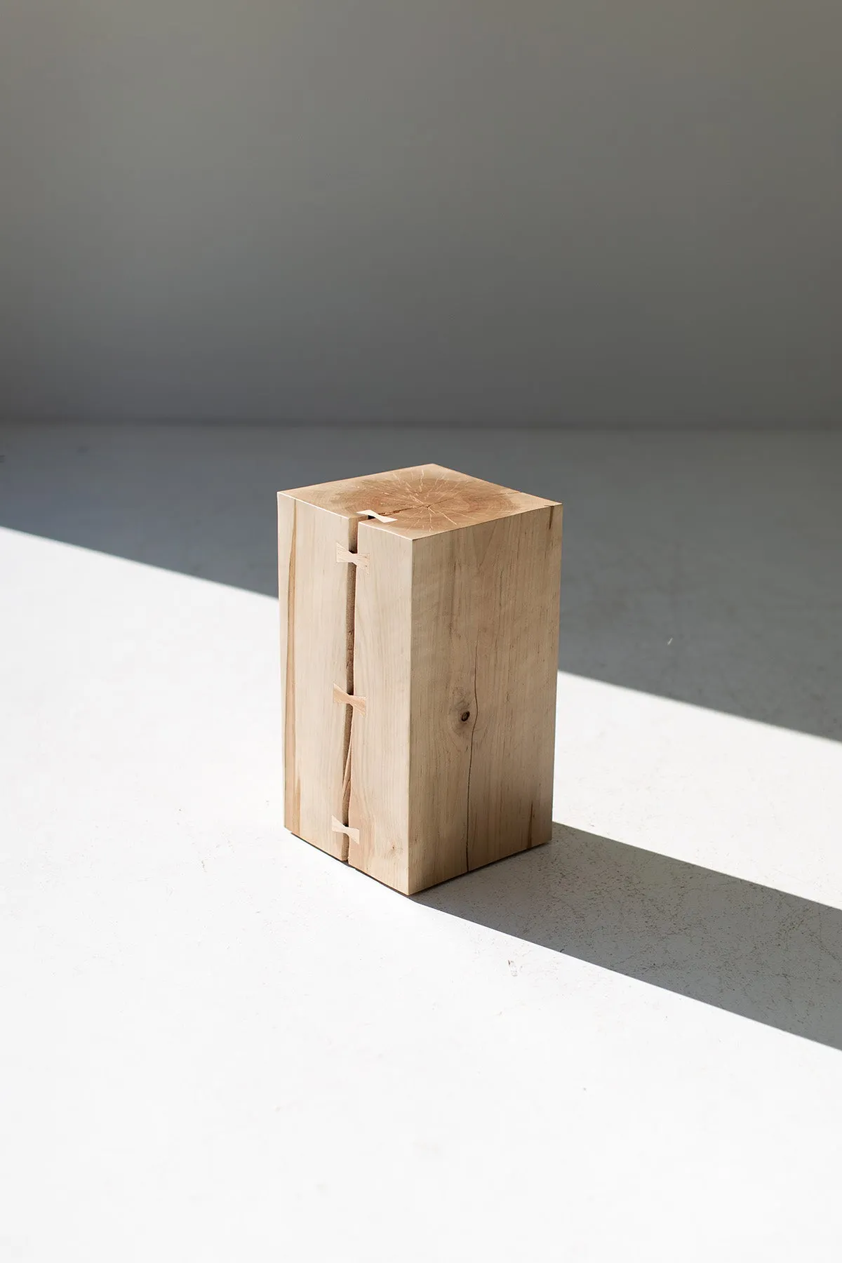 Wood Side Table with Bowties - 1823