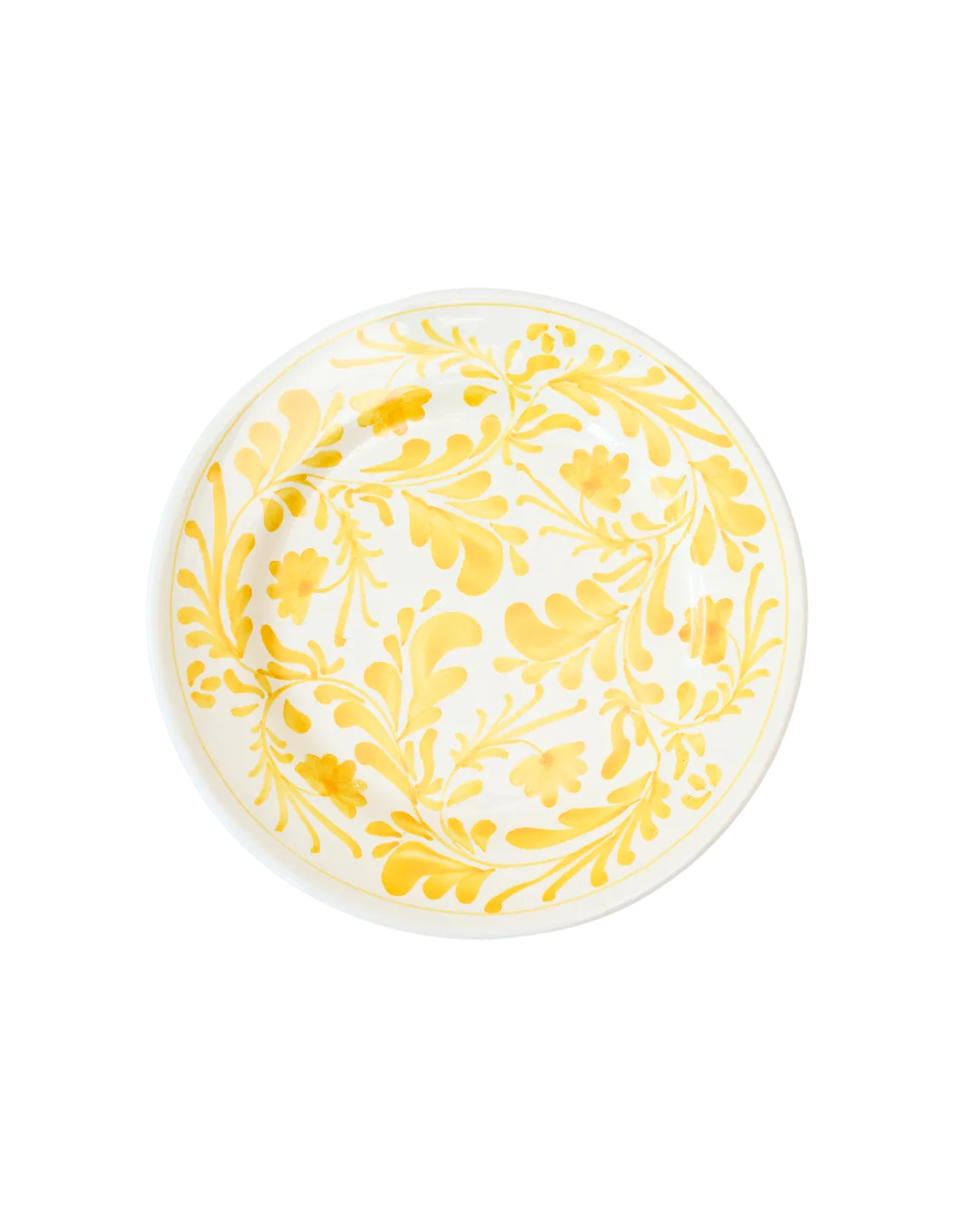 Yellow Fleurie Dinner Plate