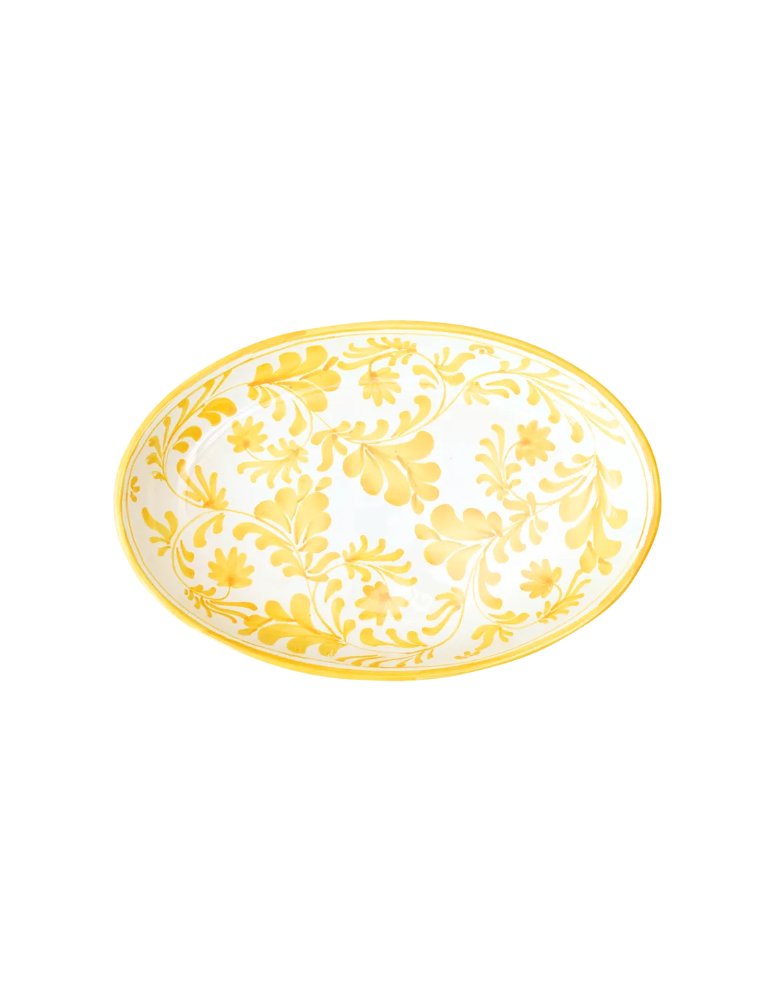 Yellow Fleurie Oval Platter